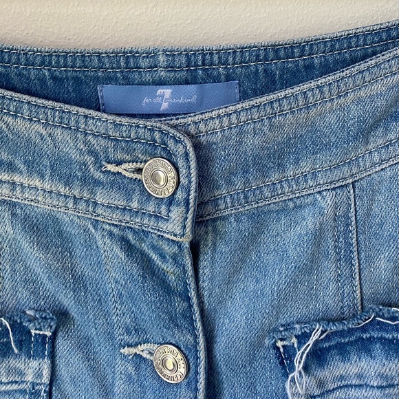 7 FOR ALL MANKIND Button-Front Flowy Denim Midi Skirt (6) - Picture 5 of 9